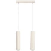 Sollux Karbon SL.1593 beige geribbelde hanglamp