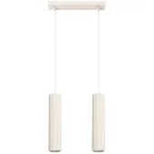 Sollux Karbon SL.1593 beige geribbelde hanglamp