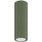 Sollux Karbon SL.1607 olijfgroene geribbelde plafondlamp