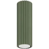 Sollux Karbon SL.1607 olijfgroene geribbelde plafondlamp