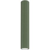 Sollux Karbon SL.1609 olijf groene geribbelde plafondlamp