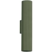 Sollux Karbon SL.1615 olijfgroene geribbelde updown wandlamp