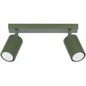 Sollux Karbon SL.1618 olijf groene geribbelde spot