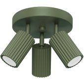 Sollux Karbon SL.1620 olijf groene geribbelde drie spot