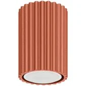 Sollux Karbon SL.1625 oker rode geribbelde plafondlamp