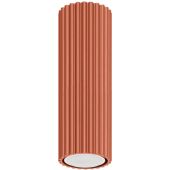 Sollux Karbon SL.1626 oker rode geribbelde plafondlamp
