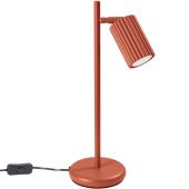 Sollux Karbon SL.1643 oker rode geribbelde tafellamp