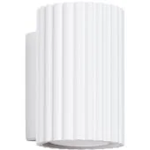 Sollux Karbon SL.1646 wit geribbelde wandlamp