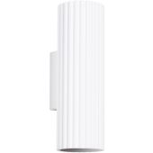 Sollux Karbon SL.1647 wit geribbelde wandlamp