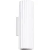Sollux Karbon SL.1647 wit geribbelde wandlamp