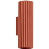 Sollux Karbon SL.1655 okerrode geribbelde updown wandlamp