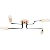 Sollux Timbo SL.1669 zwarte met houten plafondlamp
