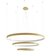 Thoro Rio TH.173 goud kleurige hanglamp met drie ringen