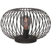 Freelight Aglio T7840Z zwarte tafellamp met kap van dunne reepjes metaal