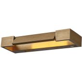 Freelight Parete W1431B bronzen schilderijlamp met kantelbaar deel waar de LED is geplaatst. rechtsonder een touch dimmer