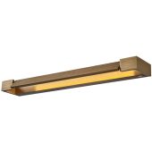 Freelight Parete W1460B bronzen schilderijlamp met kantelbaar deel waar de LED is geplaatst. rechtsonder een touch dimmer