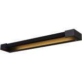Freelight Parete W1440B bronzen schilderijlamp met kantelbaar deel waar de LED is geplaatst. rechtsonder een touch dimmer
