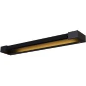 Freelight Parete W1440B bronzen schilderijlamp met kantelbaar deel waar de LED is geplaatst. rechtsonder een touch dimmer