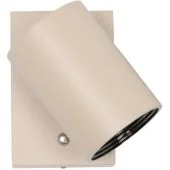 Freelight Picchio W8501C vooraanzicht creme wandspot met touchdimmer en stukje binnenzijde spot
