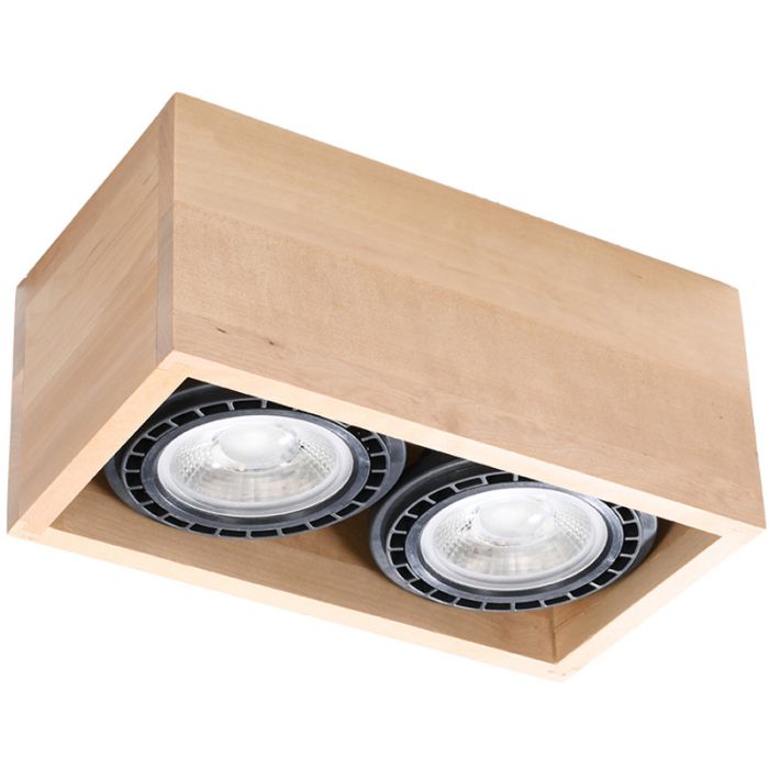 Soll SOL0916 Plafondlamp Quatro hout 27cm