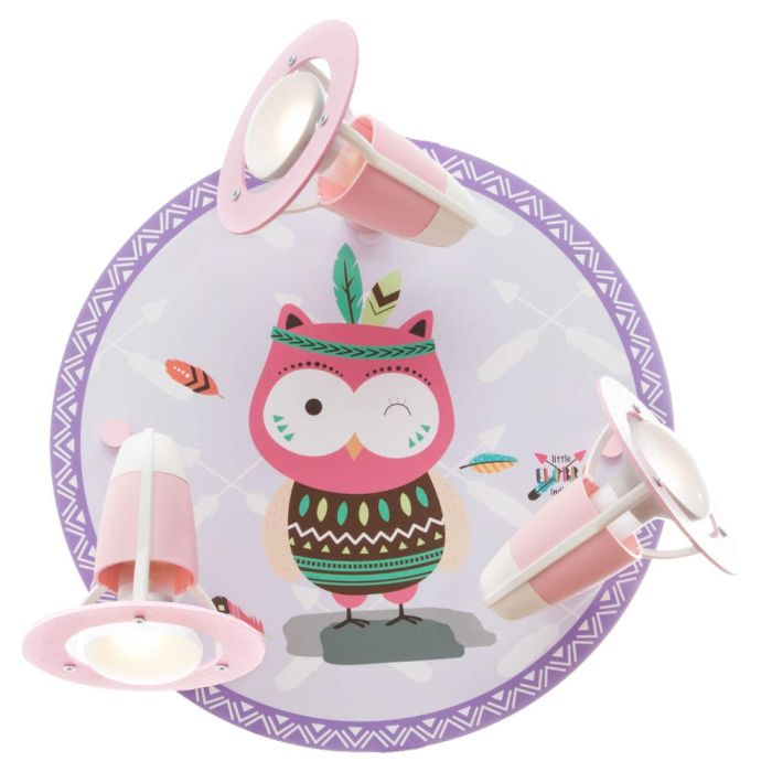 Elobra 136072 (uitlopend) Spot Uil Hannah lila 30cm