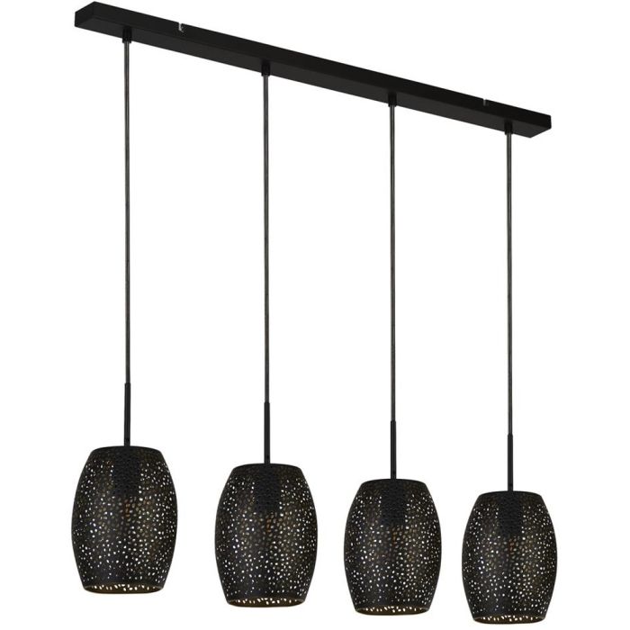 Searchlight SL-19231-4BGO Hanglamp Macbeth zwart 90cm