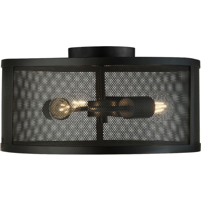 Searchlight SL-2843-3BK Plafondlamp Fishnet zwart 45cm 