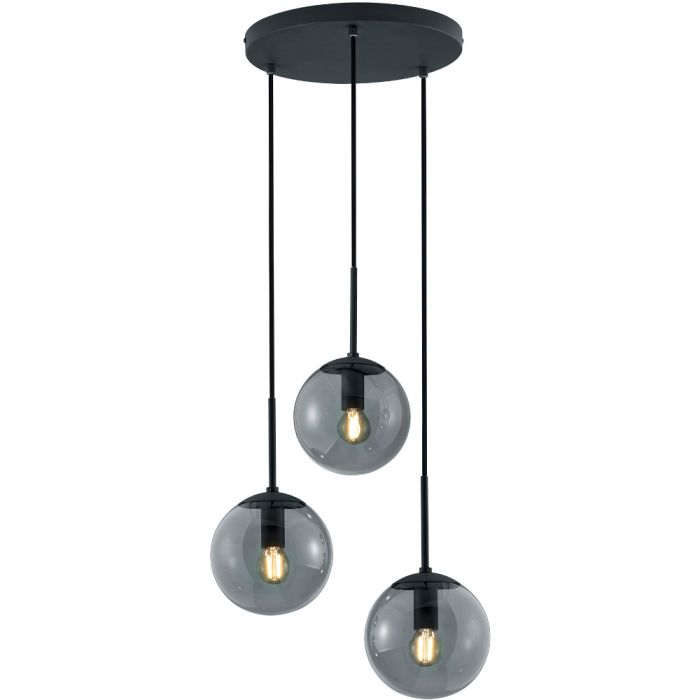 Trio  308590342-TR Hanglamp Salini rookglas 40cm