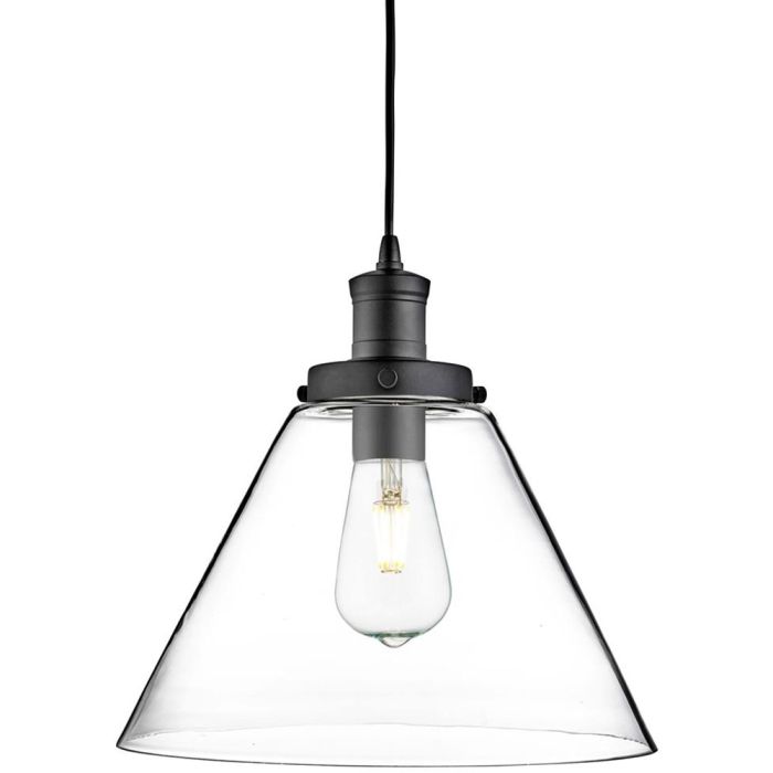 Searchlight SL-3228BK Hanglamp Pyramid zwart 29cm