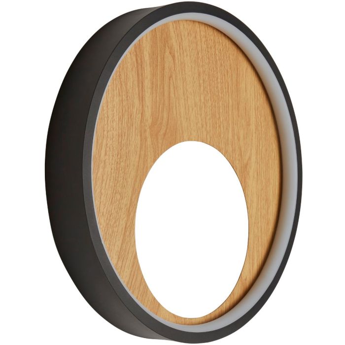 Searchlight SL-36303-1BK Wandlamp Curio hout 30cm