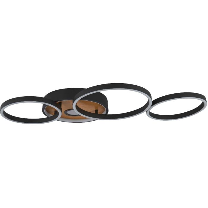 Searchlight SL-36305-1BK Plafondlamp Curio zwart 89cm