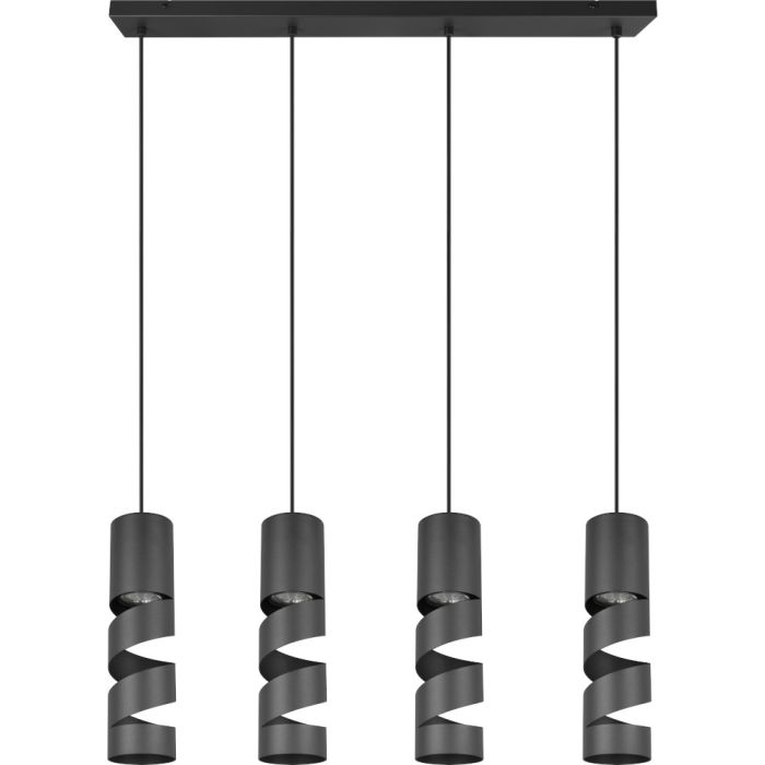 Trio  364000432-TR Hanglamp Stream zwart 80cm