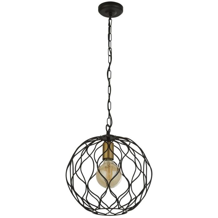 Searchlight SL-4511-1BK Hanglamp Finesse zwart 32cm