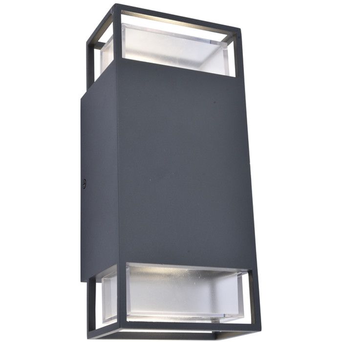 Lutec LT5107101118 Wandlamp Ridge antraciet 24cm