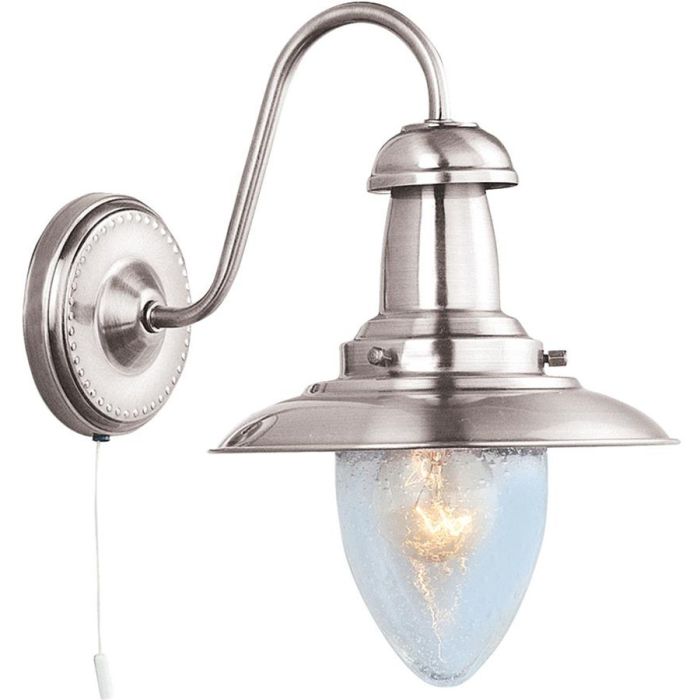 Searchlight SL-5331-1SS Wandlamp Fisherman zilver 26cm
