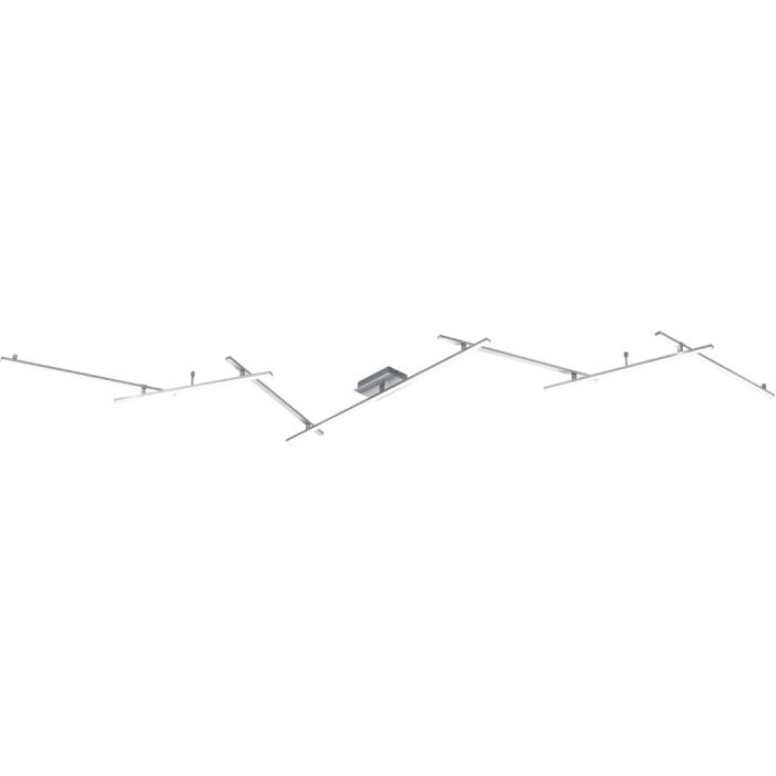Trio  674610707-TR Plafondlamp Indira staal 345cm
