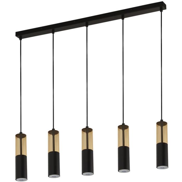 Searchlight SL-82121-5BK Hanglamp Merrygold zwart 94cm