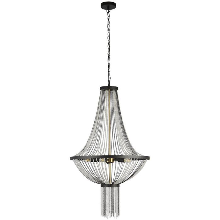 Searchlight SL-86353-5BK Kroonluchter Baguette messing 60cm