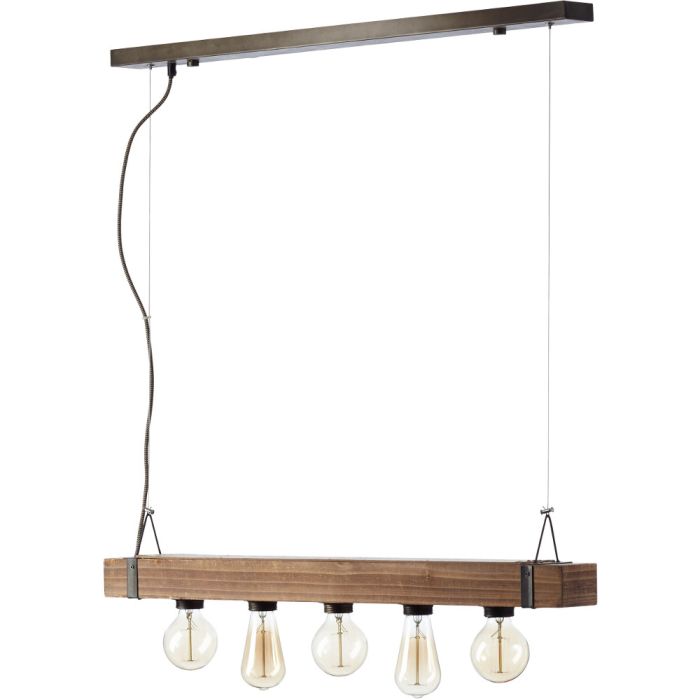 Brilliant 93725/76-BR Hanglamp Woodhill hout 80cm