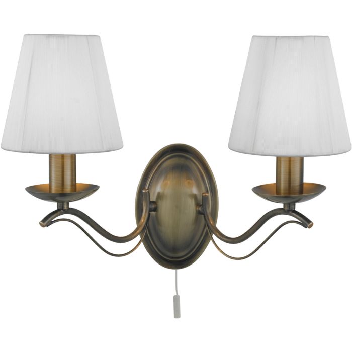 Searchlight SL-9822-2AB Wandlamp Andretti brons 37cm