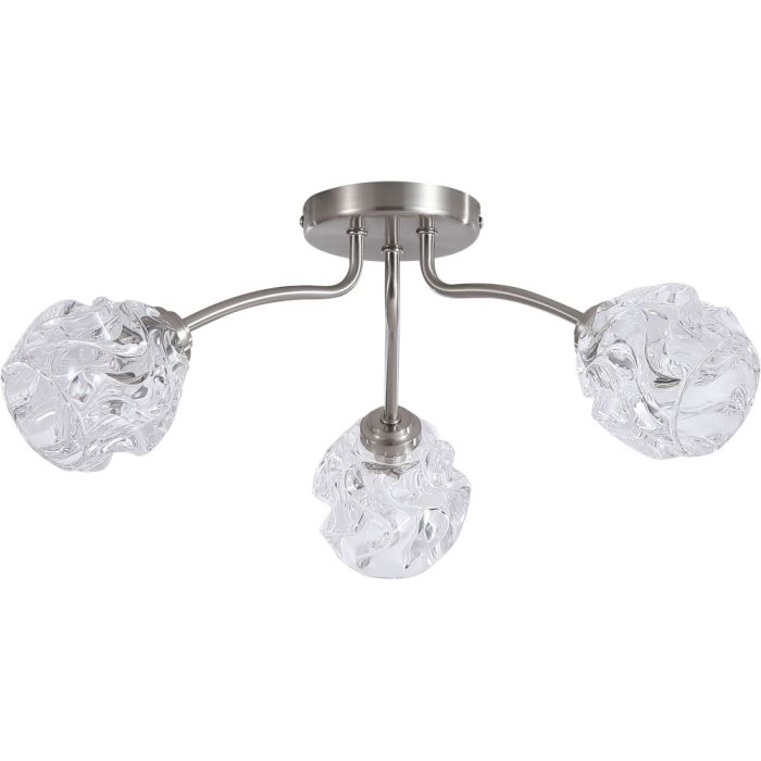 Searchlight SL-11523-3SN Plafondlamp Astral staal 50cm