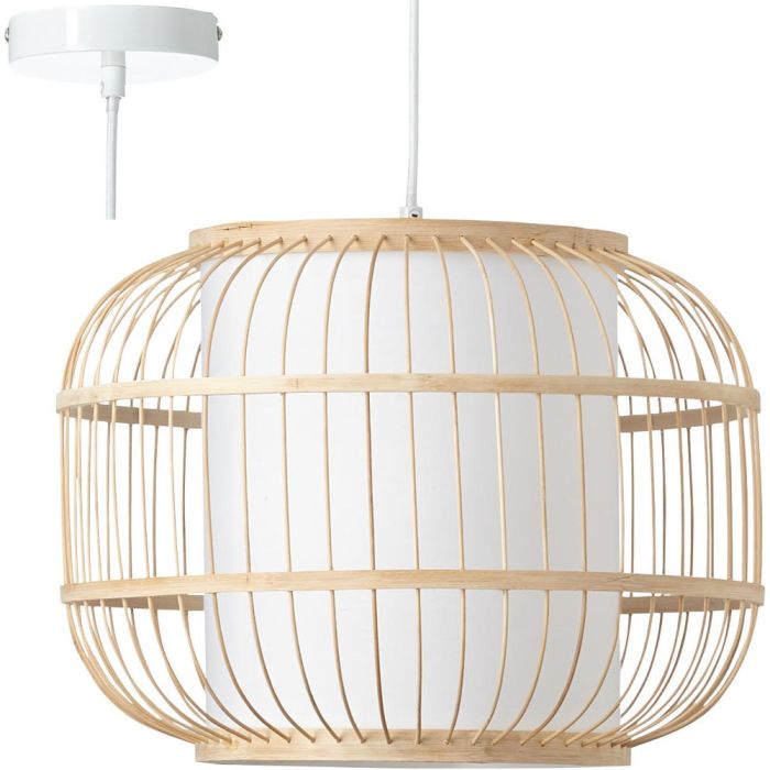 Brilliant 99266/09-BR Hanglamp Bones bamboe 40cm