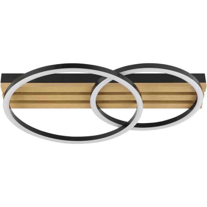 Brilliant G81190/76-BR Plafondlamp Calma hout 54cm