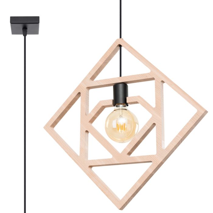 Soll SOL1757 Hanglamp Caro hout 50cm