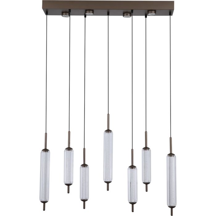 Searchlight SL-76210-7CL Hanglamp Cattail koffie 85cm