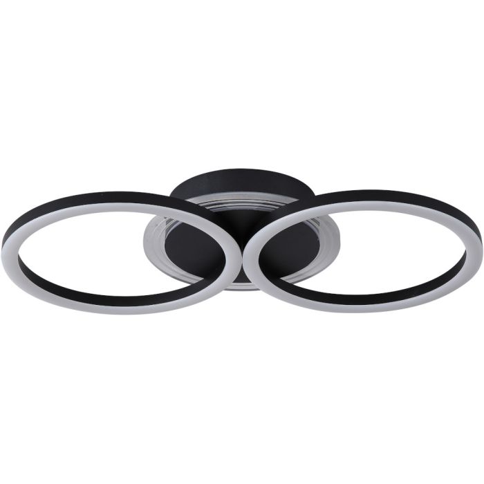 Searchlight SL-13651BK Plafonniere Contour zwart 46cm