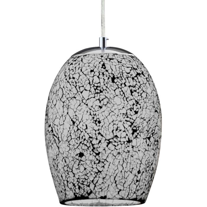 Searchlight SL-8069WH Hanglamp Crackle wit 18cm