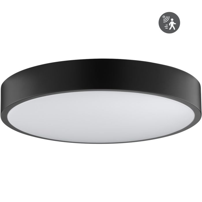 Brilliant G80835/76-BR Plafonniere Delvin zwart 33cm