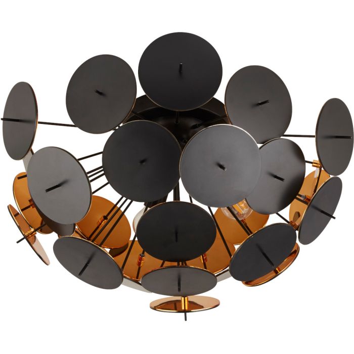 Searchlight SL-3073-3BG Plafondlamp Discus zwart 52cm