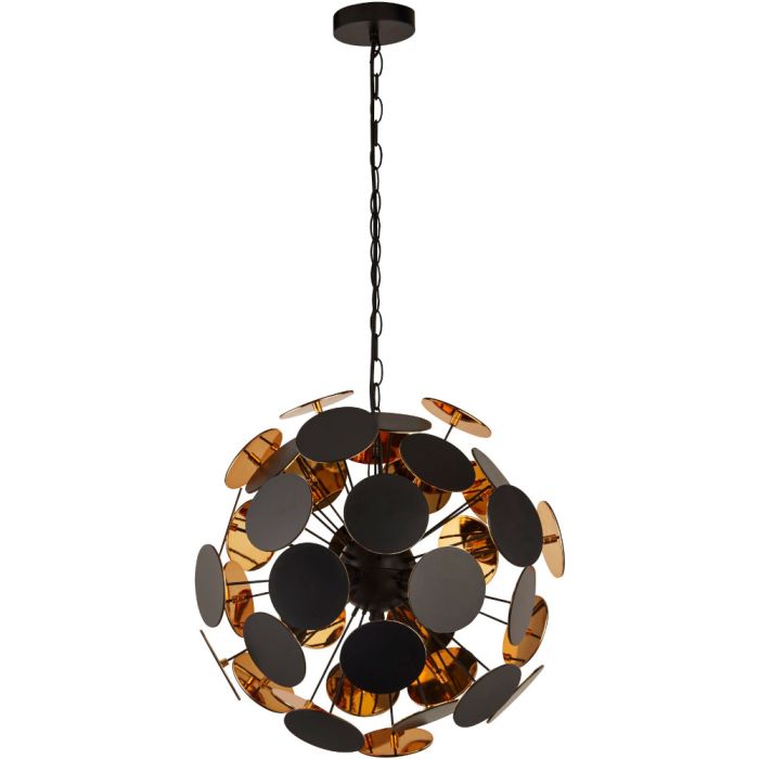 Searchlight SL-3074-4BG Hanglamp Discus zwart 47cm